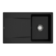 V&B Évier affleurant Siluet 45 Flat avec garniture vidage, commande manuelle, chromite