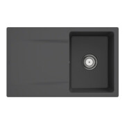 V&B Évier affleurant Siluet 45 Flat avec garniture vidage, commande manuelle, graphite