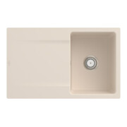 V&B Évier affleurant Siluet 45 Flat avec vidage, commande manuelle, ivoire