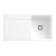 V&B Évier affleurant Siluet 50 Flat avec garniture de vidage, commande manuelle, blanc-1