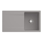 V&B Évier affleurant Siluet 50 Flat avec garniture de vidage, commande manuelle, fossil