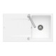 V&B Évier affleurant Siluet 50 Flat avec garniture vidage, commande excentrique, blanc-1