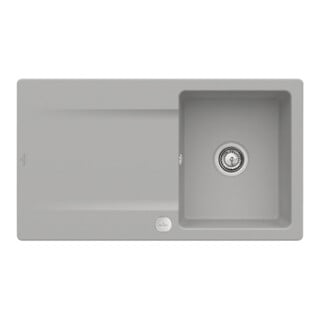 V&B Évier affleurant Siluet 50 Flat avec garniture vidage, commande excentrique, fossil
