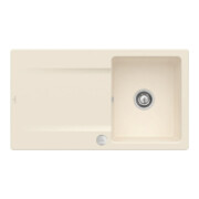 V&B Évier affleurant Siluet 50 Flat avec garniture vidage, commande excentrique, ivoire