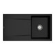 V&B Évier affleurant Siluet 50 Flat avec garniture vidage, commande manuelle, chromite-1