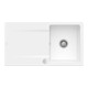 V&B Évier affleurant Siluet 50 Flat avec garniture vidage, excentrique, blanc neige-1