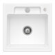 V&B Évier affleurant Siluet 50 S Flat avec garniture, excentrique, blanc alpin-1