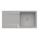 V&B Évier affleurant Siluet 60 Flat avec garniture vidage, excentrique, fossil CeramicPlus-1