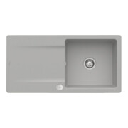 V&B Évier affleurant Siluet 60 Flat avec garniture vidage, excentrique, fossil CeramicPlus