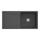 V&B Évier affleurant Siluet 60 Flat avec garniture vidage, manuel, graphite CeramicPlus-1