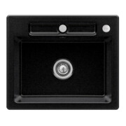 V&B Évier affleurant Siluet 60 S Flat avec garniture vidage, commande excentrique, chromé