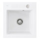 V&B Évier affleurant Subway 45 XS Flat avec garniture, excentrique, blanc pierre-1