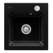 V&B Évier affleurant Subway 45 XS Flat avec garniture vidage, commande excentrique, chromite