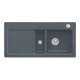 V&B Évier affleurant Subway 60 Flat à droite, avec siphon, excentrique, graphite-1