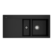V&B Évier affleurant Subway 60 Flat droite, avec garniture vidage, commande manuelle, chromite
