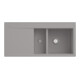 V&B Évier affleurant Subway 60 Flat droite, avec garniture vidage, commande manuelle, fossil-1