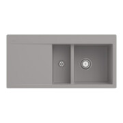 V&B Évier affleurant Subway 60 Flat droite, avec garniture vidage, commande manuelle, fossil