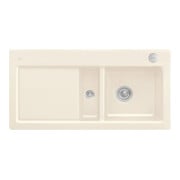 V&B Évier affleurant Subway 60 Flat droite, avec garniture vidage, excentrique, crema
