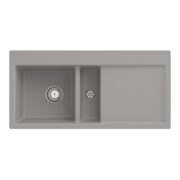 V&B Évier affleurant Subway 60 Flat gauche, avec garniture vidage, commande manuelle, fossil
