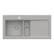 V&B Évier affleurant Subway 60 Flat gauche, avec garniture vidage, excentrique, fossil-1