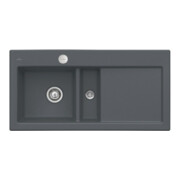 V&B Évier affleurant Subway 60 Flat gauche, avec garniture vidage, excentrique, graphite