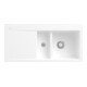 V&B Évier affleurant Subway 60 Flat re, avec garniture vidage, mitigeur, blanc pierre-1