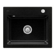 V&B Évier affleurant Subway 60 S Flat avec garniture vidage, commande excentrique, chromite