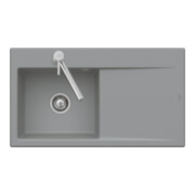 V&B Évier affleurant Subway Style 50 Flat droite, avec garniture vidage, excentrique, blanc alp C-plus