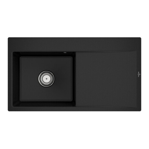 V&B évier affleurant Subway Style 50 Flat gauche, avec garniture, robinet, Chrome CeramicPlus