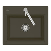 V&B évier affleurant Subway Style 50 S Flat grille, évier, chromite CeramicPlus