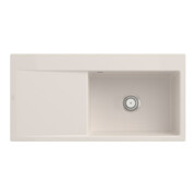 V&B Évier affleurant Subway Style 60 Flat droite, avec garniture, crema CeramicPlus
