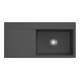 V&B évier affleurant Subway Style 60 Flat droite, avec garniture, poignée, graphite C-plus-1