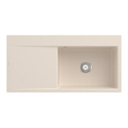 V&B évier affleurant Subway Style 60 Flat droite, avec garniture vidage, ivoire CeramicPlus