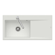V&B Évier affleurant Subway Style 60 Flat gauche, avec garniture vidage, excentrique, sn blanc C-plus