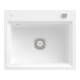 V&B Évier affleurant Subway Style 60 S Flat droite, avec garniture, blanc pierre-1