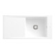 V&B Évier affleurant Timeline 60 Flat avec garniture de vidage, commande manuelle, blanc-1