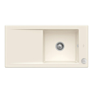 V&B Évier affleurant Timeline 60 Flat avec garniture vidage, commande excentrique, crema