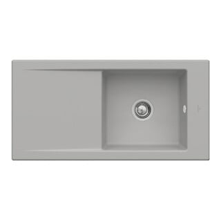 V&B Évier affleurant Timeline 60 Flat avec garniture vidage, commande excentrique, fossil