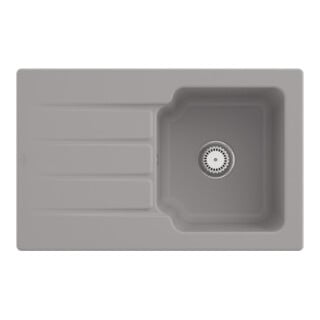 V&B Évier Architectura 45 cm avec garniture vidage, manuel, fossil CeramicPlus