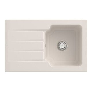 V&B Évier Architectura 45 cm garniture vidage, manuel, crema CeramicPlus