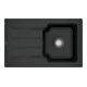 V&B Évier Architectura 45 m garniture vidage, commande manuelle, noir pur-1