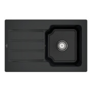 V&B Évier Architectura 45 m garniture vidage, commande manuelle, noir pur