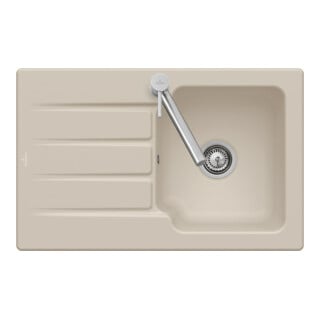 V&B Évier Architectura 45 m Garniture vidage, excentrique, sn blanc CeramicPlus