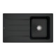 V&B Évier Architectura 50 m Garniture vidage, commande manuelle, noir pur-1