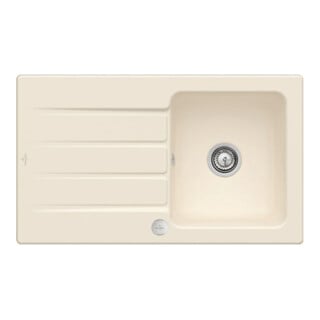 V&B Évier Architectura 50 m garniture vidage, excentrique, ivoire CeramicPlus