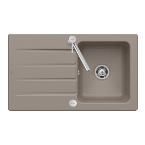 V&B Évier Architectura 50 m Garniture vidage, excentrique, timber CeramicPlus