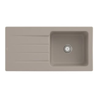 V&B Évier Architectura 60 cm avec garniture vidage, manuel, amande CeramicPlus