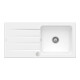 V&B Évier Architectura 60 cm Garniture vidage, excentrique, blanc satin CeramicPlus-1