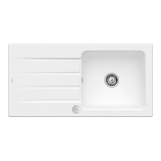 V&B Évier Architectura 60 m Garniture vidage, excentrique, acier blanc C-plus