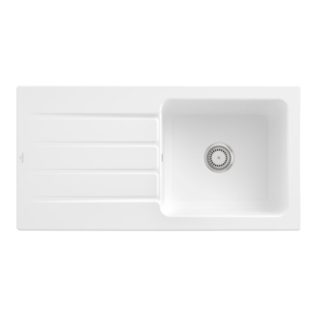 V&B Évier Architectura 60 m set vidage, manuel, blanc céramique CeramicPlus